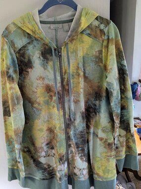 Lori Goldstein Lounge Zip Front Hoodie! Medium